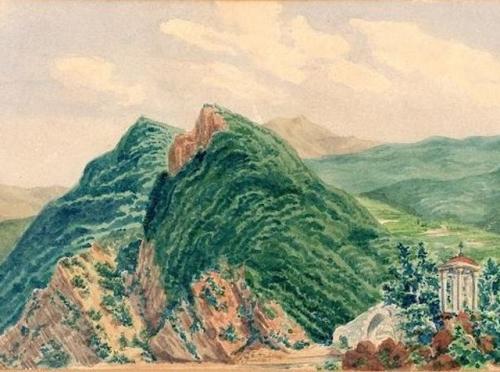Uno degli acquarelli inediti di Torquato Taramelli esposti alla mostra <<Terra Nascosta>> Uno degli acquarelli inediti di Torquato Taramelli esposti alla mostra <<Terra N